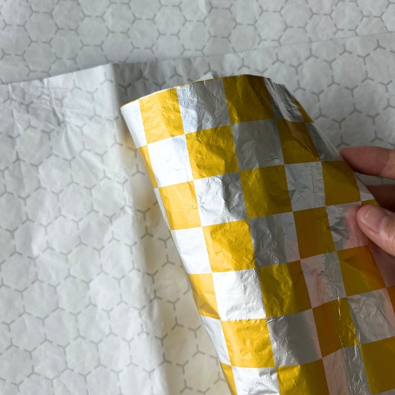 Custom Honeycomb Burger Aluminum Foil Soft Printed Pop Up Foil Sheets Sandwich Wrap Sheet tin foil sheets for food