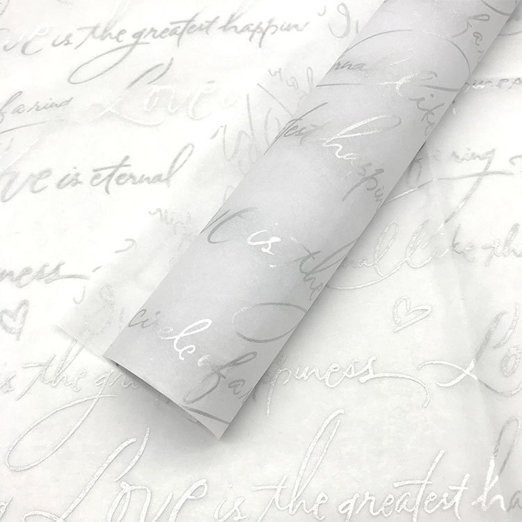 50*70cm 17gsm logo printed custom wrapping tissue paper colored burger wrapping paper