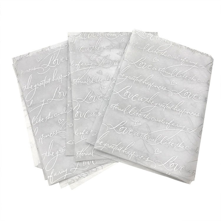 50*70cm 17gsm logo printed custom wrapping tissue paper colored burger wrapping paper