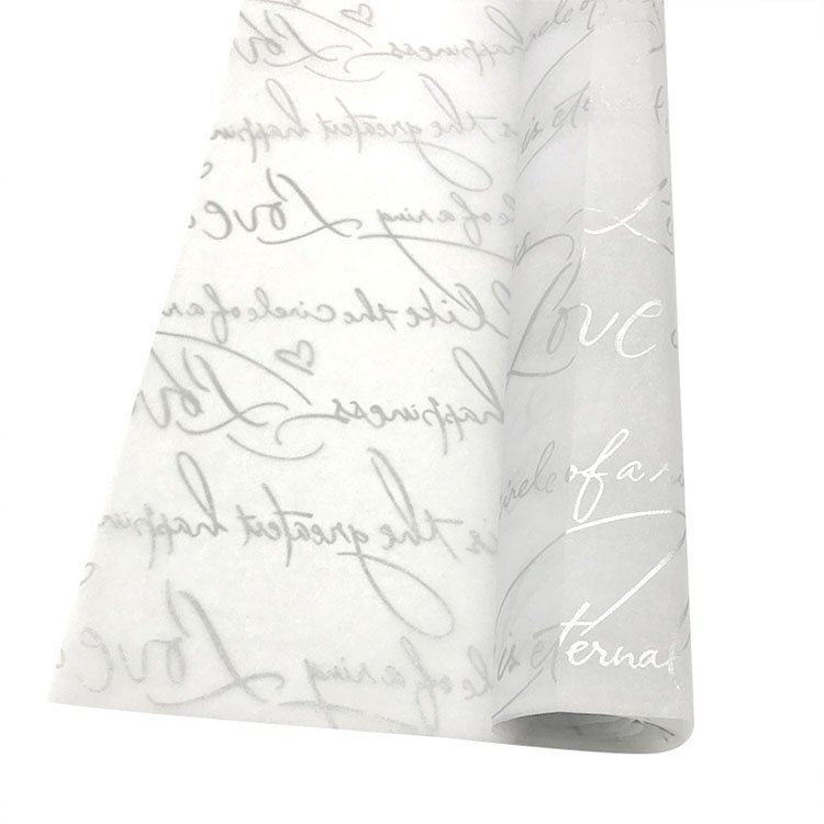 50*70cm 17gsm logo printed custom wrapping tissue paper colored burger wrapping paper