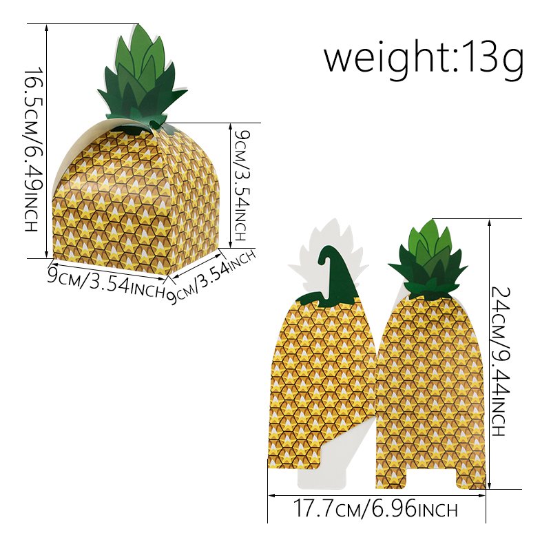 Pineapple Shaped Candy Small Paper Boxes Wedding Favor Box Party Gift Packaging Boxes For Kids' Birthday Party
