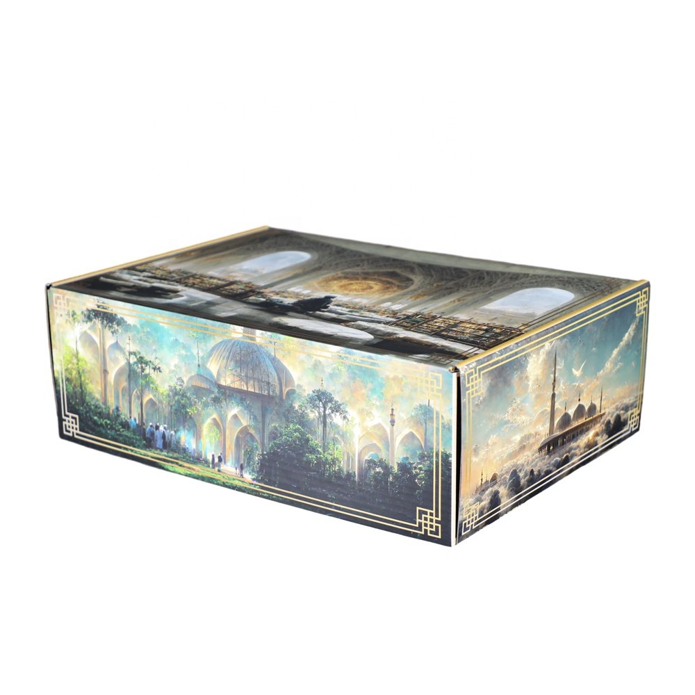 Gift Box Custom Hot Sale Logo Colorful CMYK Printing Corrugated Board Gift Packaging Paper Box for gift sets