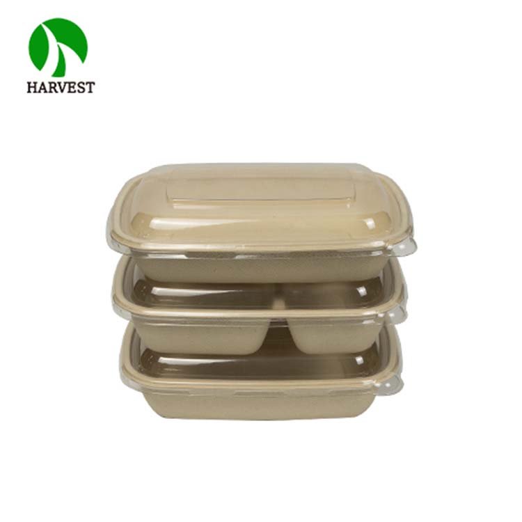 750ml900ml1000ml1400ml biodegradable bamboo pulp food packaging container