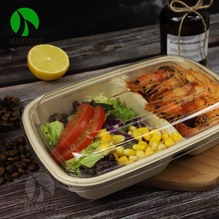 750ml900ml1000ml1400ml biodegradable bamboo pulp food packaging container