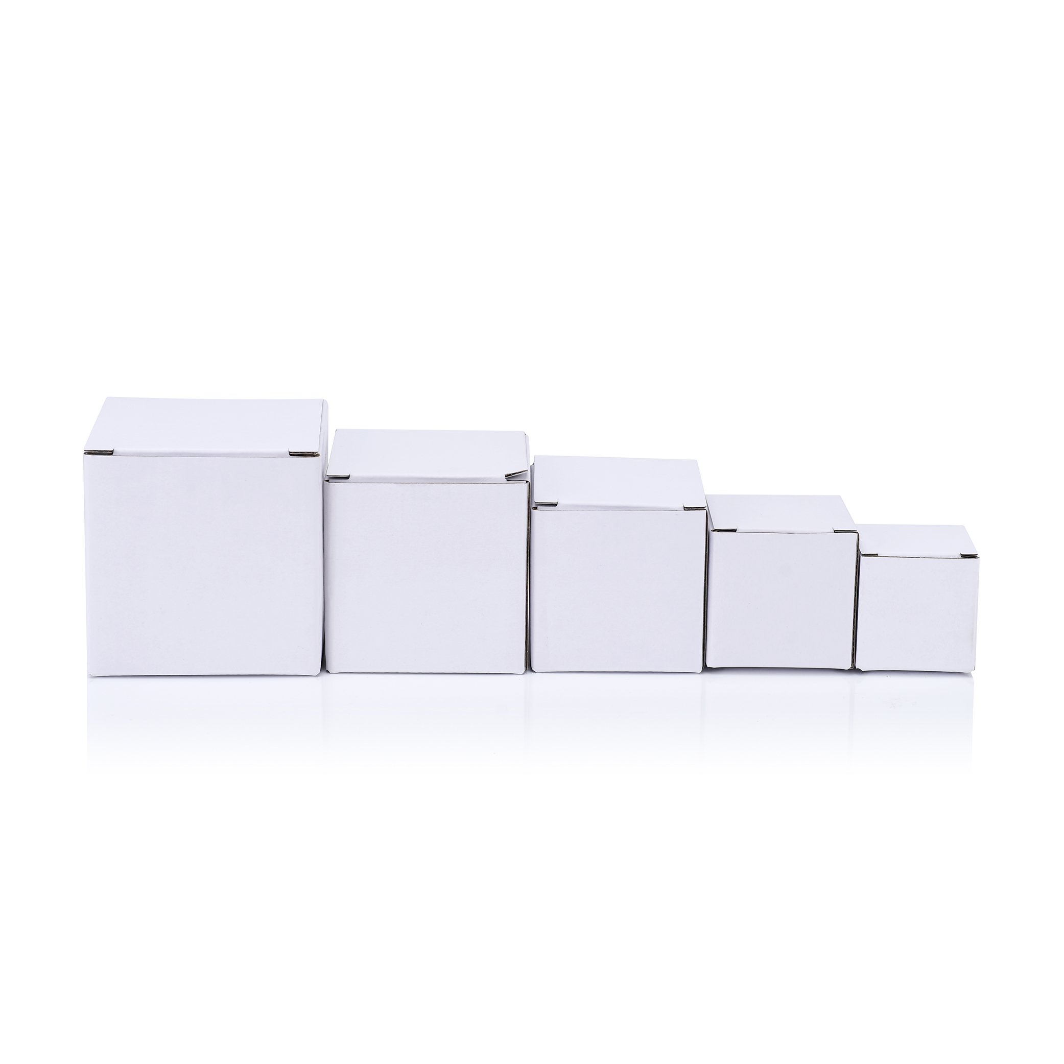 Customizable White Kraft Paper Box Empty Gifts Crafting Various sizes of Cardboard Packaging Boxes Easy Assemble recycled Boxes