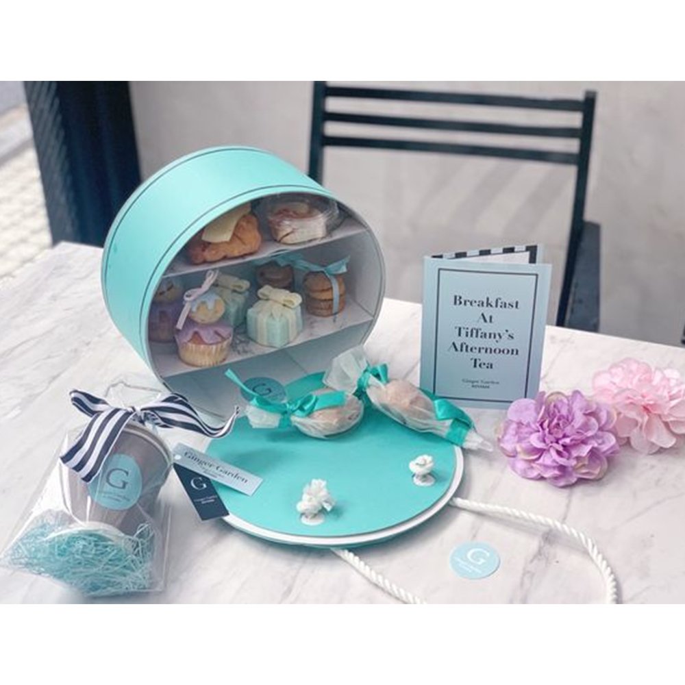 Custom printed logo design Hotel Afternoon Tea cup cake packing boxes biscuit cupcake donut Macaron packaging paper box