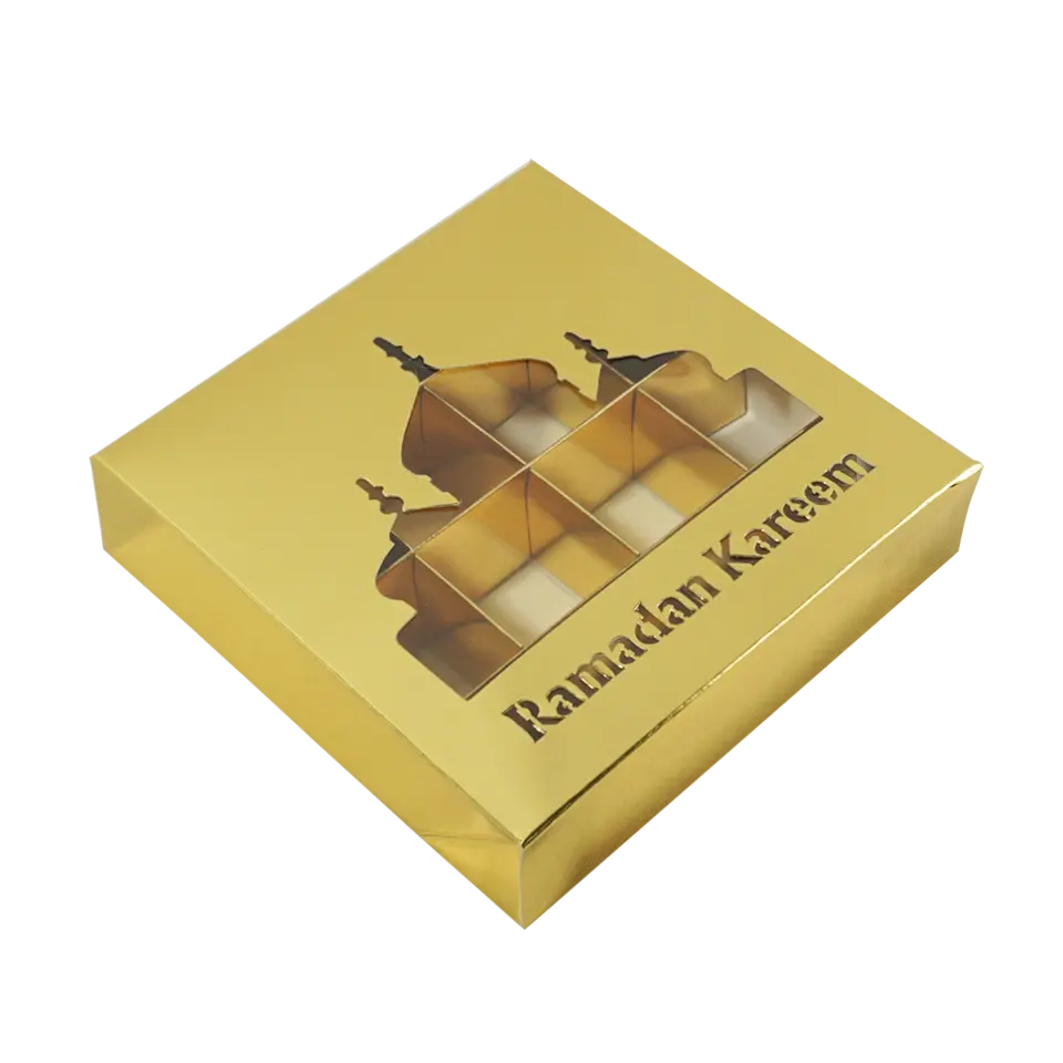 eid islamic ramadan mubarak pick and mix candy mom kids nut gift paper box with Inserts window