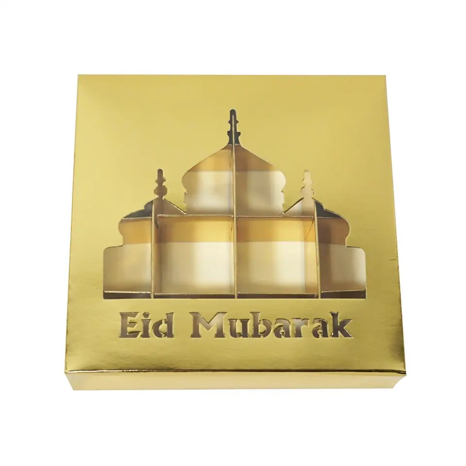 eid islamic ramadan mubarak pick and mix candy mom kids nut gift paper box with Inserts window
