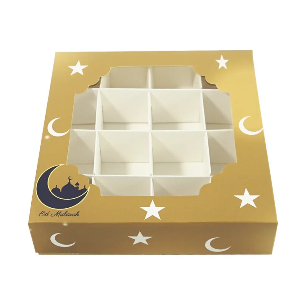 eid islamic ramadan mubarak pick and mix candy mom kids nut gift paper box with Inserts window