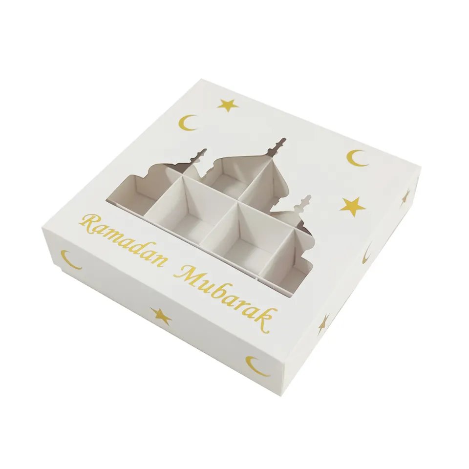 eid islamic ramadan mubarak pick and mix candy mom kids nut gift paper box with Inserts window