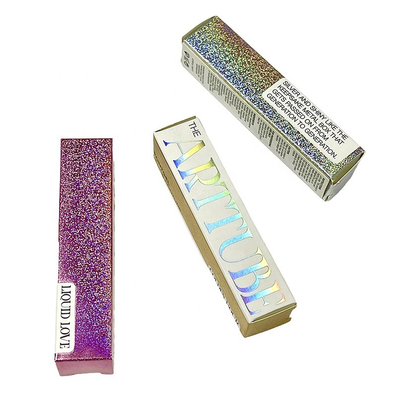 Custom logo lip gloss tube packing box luxury modern style custom lipstick box lip balm set packaging