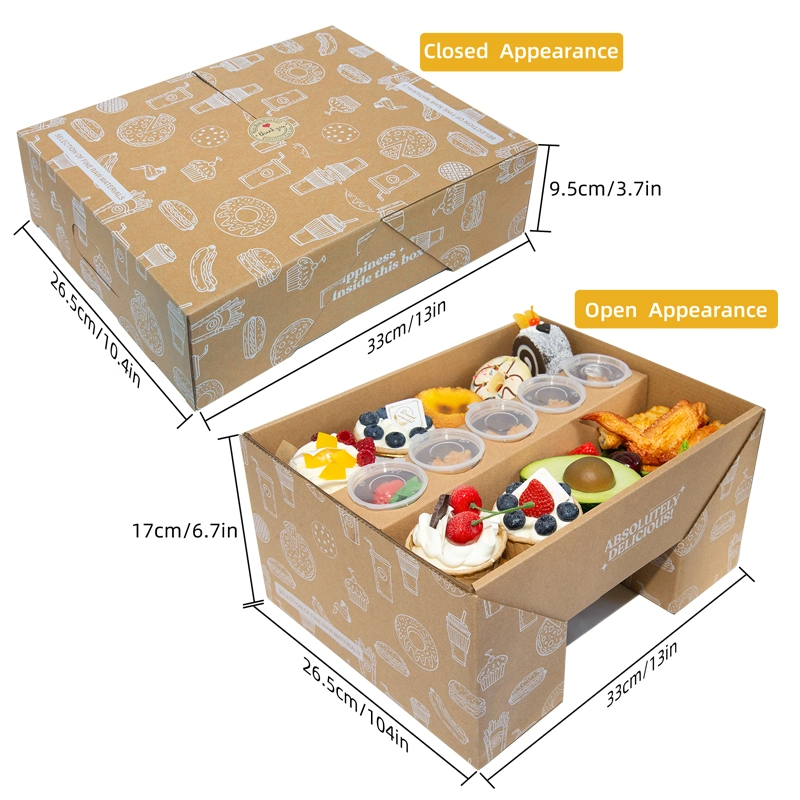 Wholesale Paper Flip Box Party Chocolate Favorite Picnic Box Platter Brunch Grazing Food Packaging Box