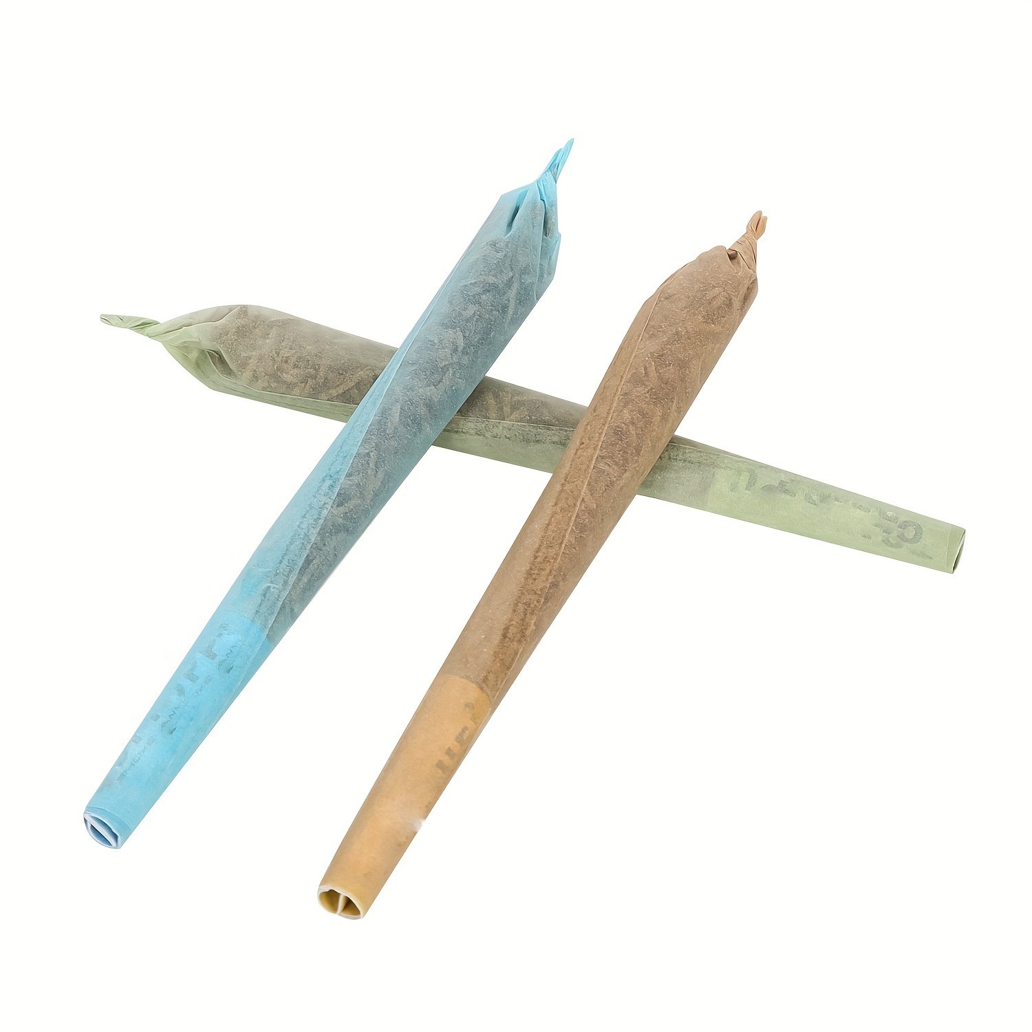 Custom Classic Pre King Size Roll Blue Green Brown Natural Cones 100 Per Paper Box