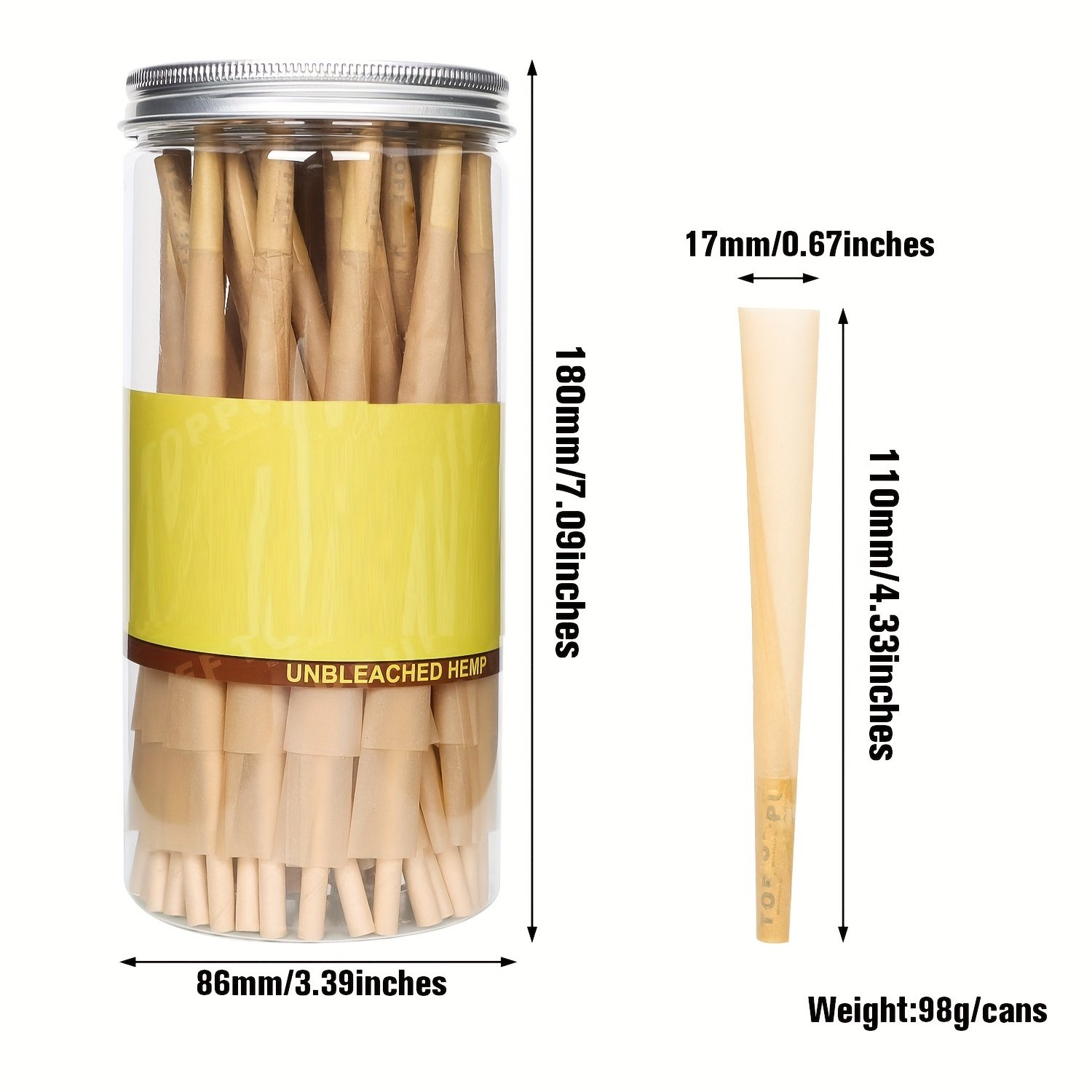 Custom Classic Pre King Size Roll Blue Green Brown Natural Cones 100 Per Paper Box