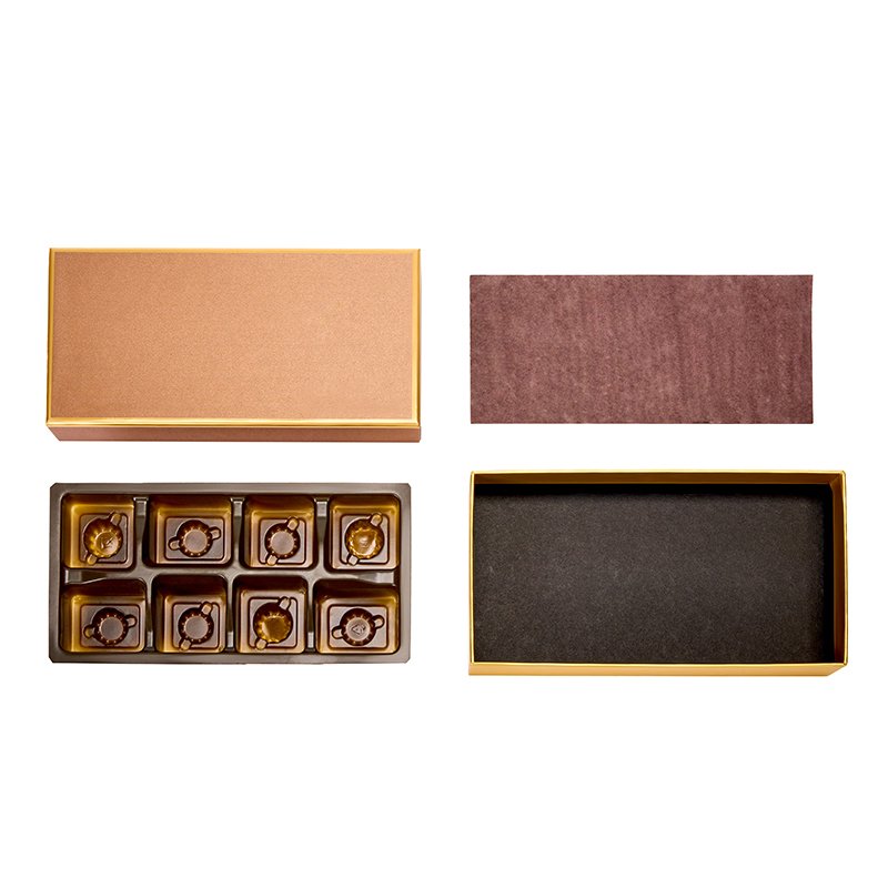 in Stock 8 Count Recyclable Rigid Chocolate Gift Box Universal Packaging for Chocolate Candy Food Safe
