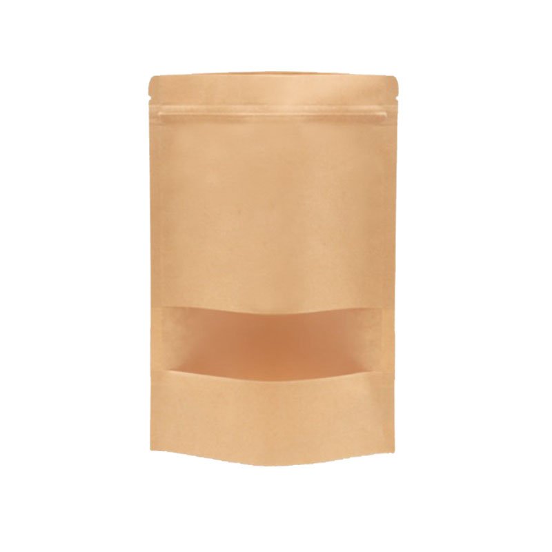 Custom design kraft paper plastic packaging bags stand up pouches package for tea