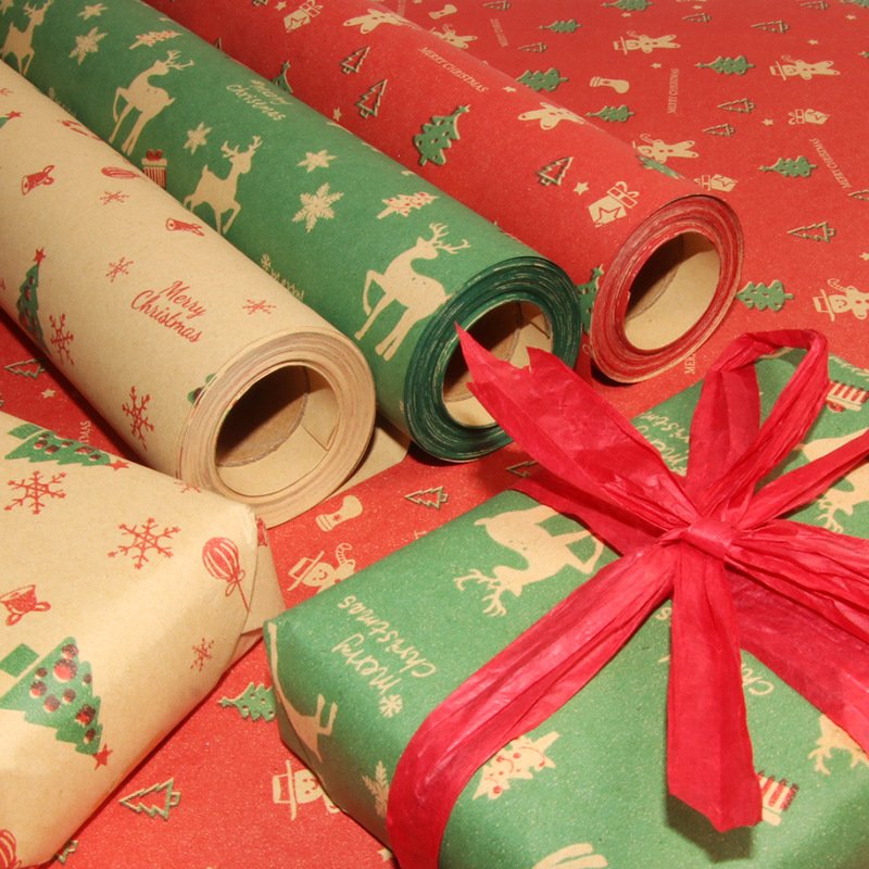 2024 GuangMing Factory Custom Gift Wrapping Paper Roll Christmas Gift Wrapping Paper For Packaging