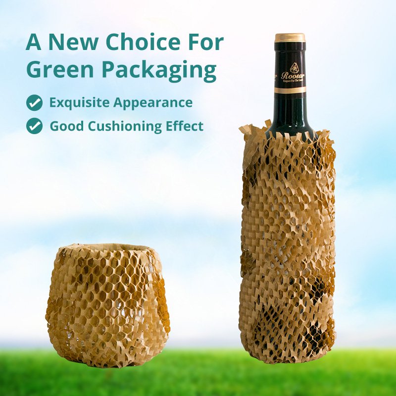 Low Price Filling Buffer Pad Dispenser Protective Packaging Roll Cushioning Kraft Wrapping Paper Honeycomb Wrap