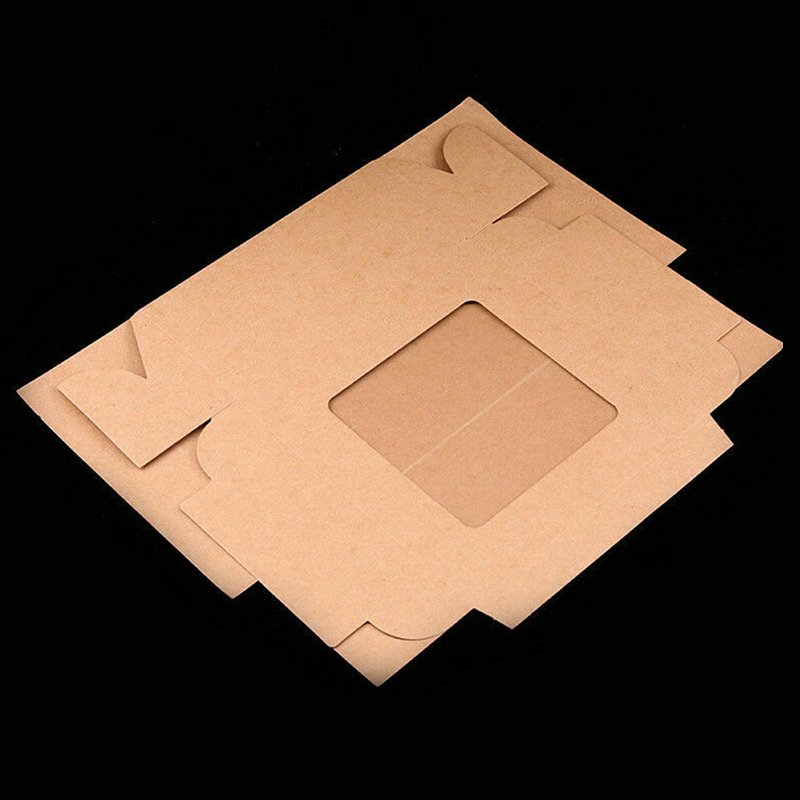 6 hole cupcake carrier with clear window bakery pastry packaging craft paper box wholesale