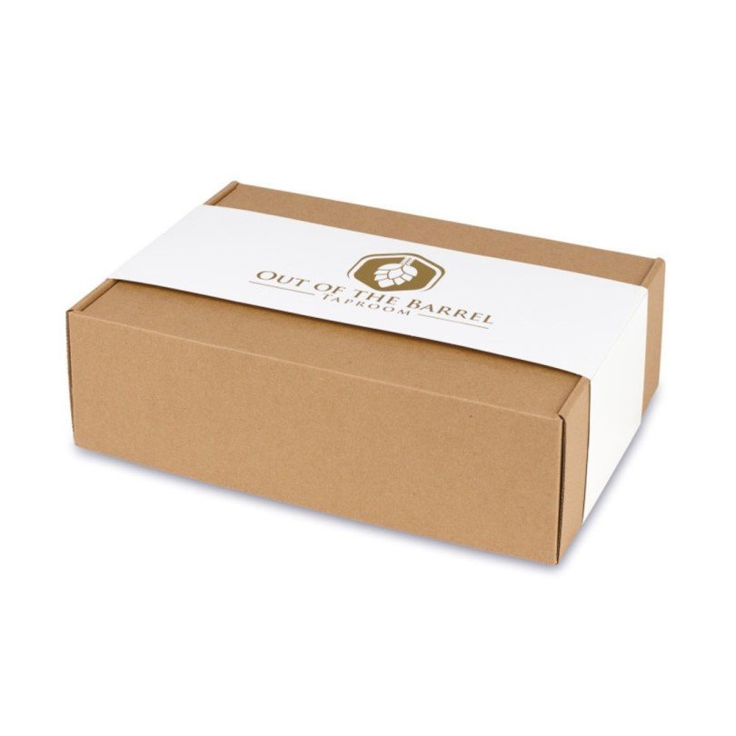 Factory Custom Printed Recycled Recyclable Brown Kraft Paper Ribbon Wrap Sleeve Clothes Socks Towel Belly Bands Packaging