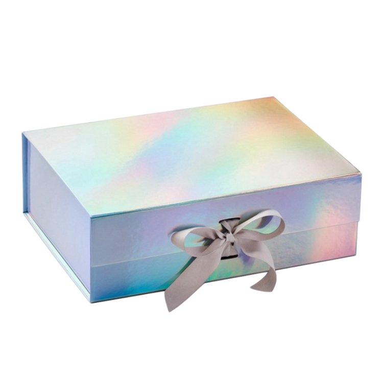 Holographic Chocolate luxury boxes customized logo sweet candy dividers gift packaging magnetic box