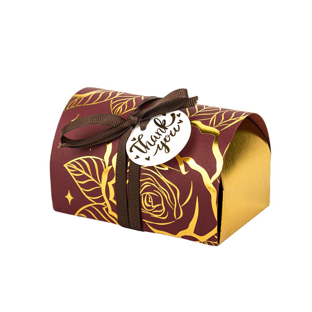 Good price gold flower bar packaging box candy chocolate display box paper wedding candy boxes