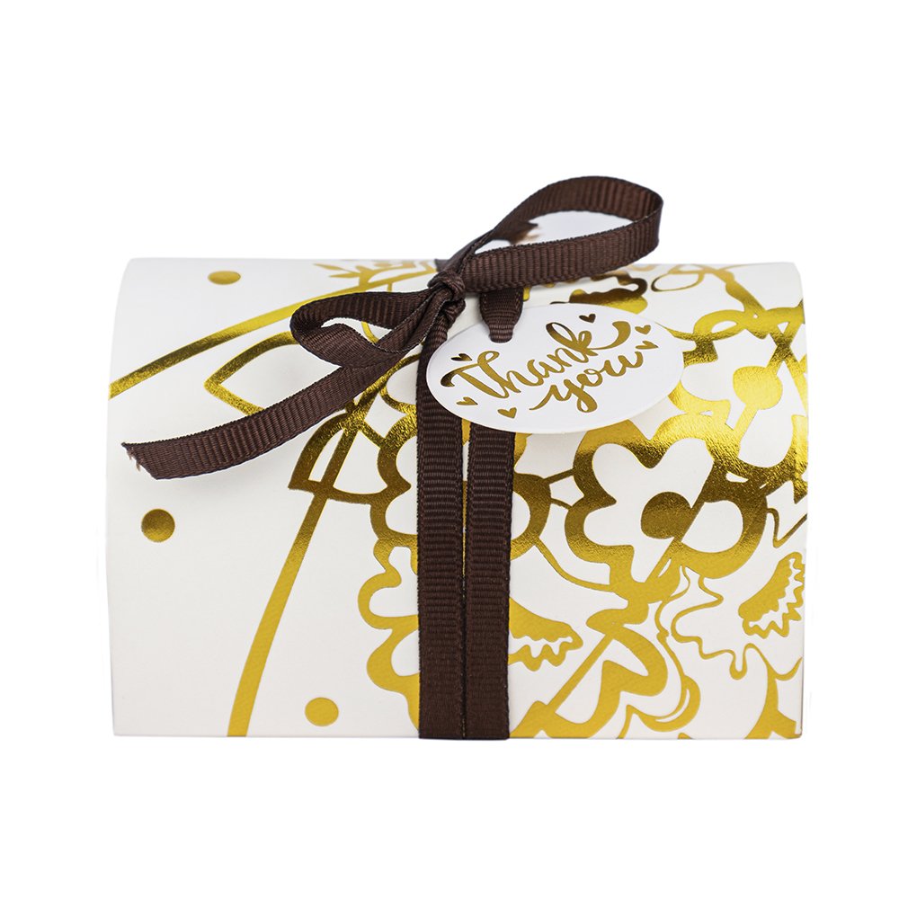 Good price gold flower bar packaging box candy chocolate display box paper wedding candy boxes