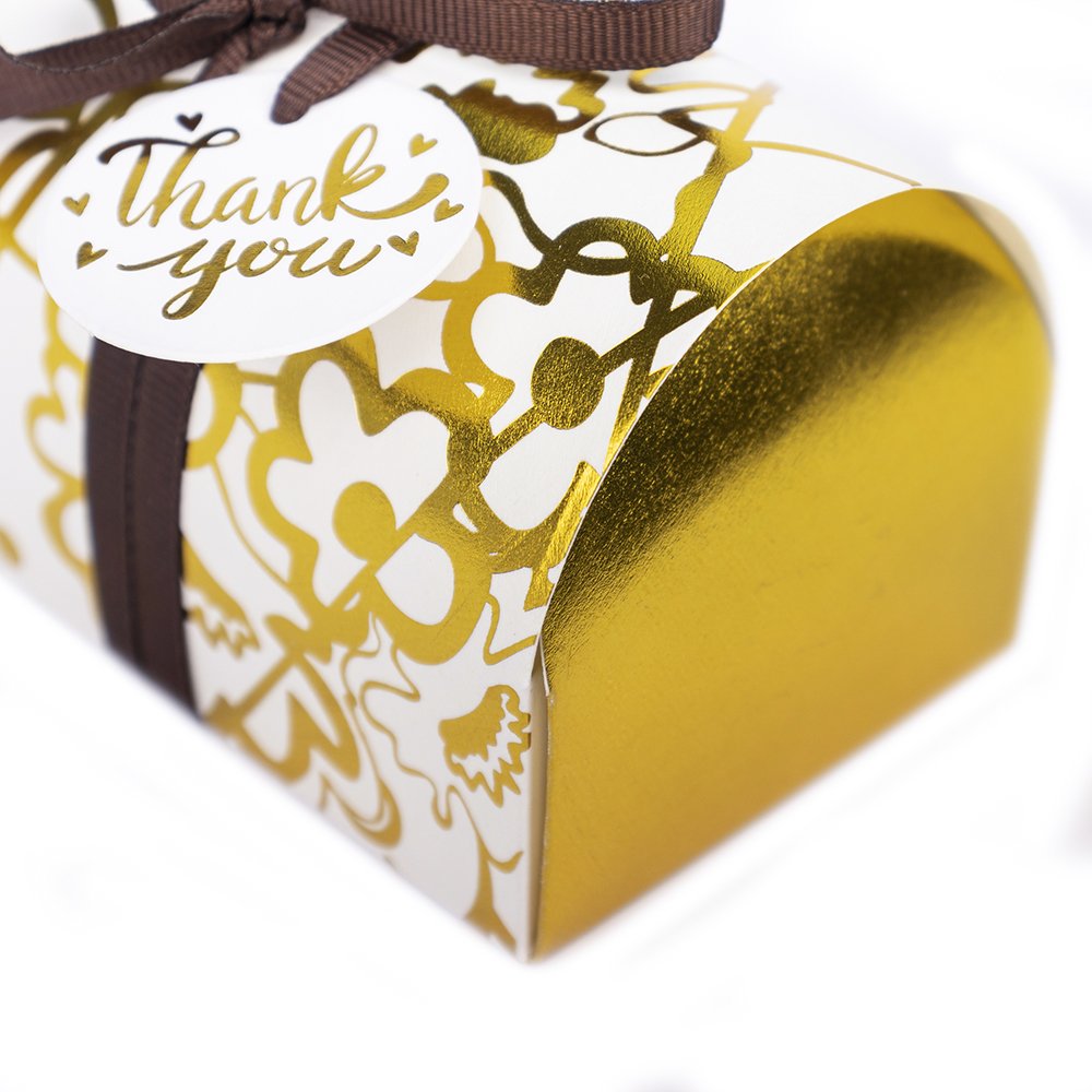 Good price gold flower bar packaging box candy chocolate display box paper wedding candy boxes