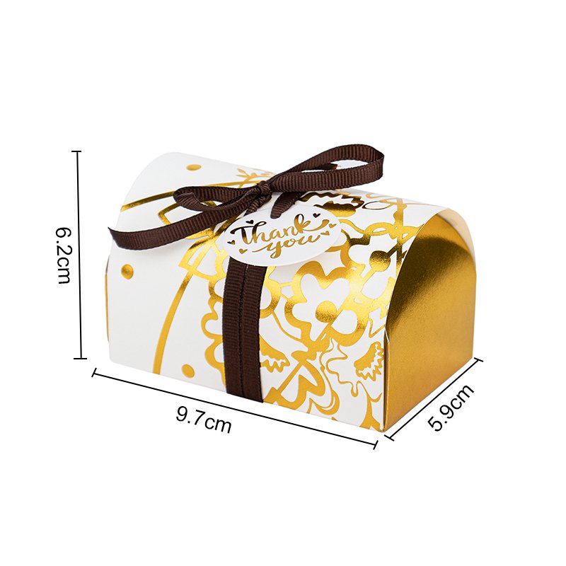 Good price gold flower bar packaging box candy chocolate display box paper wedding candy boxes