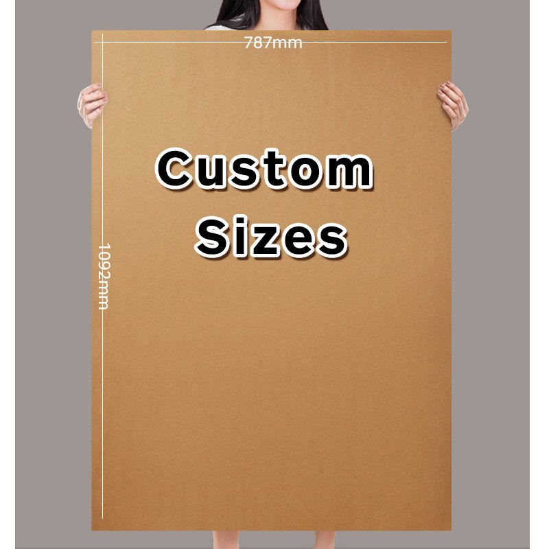 Cheap Kraft Roll Papers 80gsm Thick Brown Paper Sheets A4 A3 Cardboard Paperboard Packing 120g Wholesale Crafts Brown Paper Roll