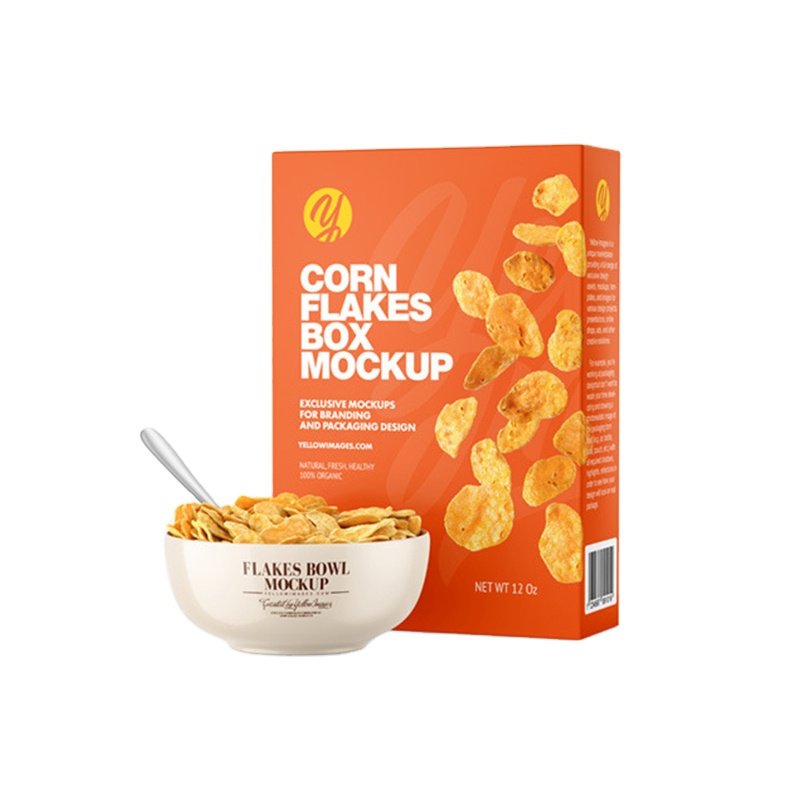 Wholesale Cereal Food Packaging Cardboard Box for Corn Flakes with Custom Logo Food Grocery Stores Easy to Fold