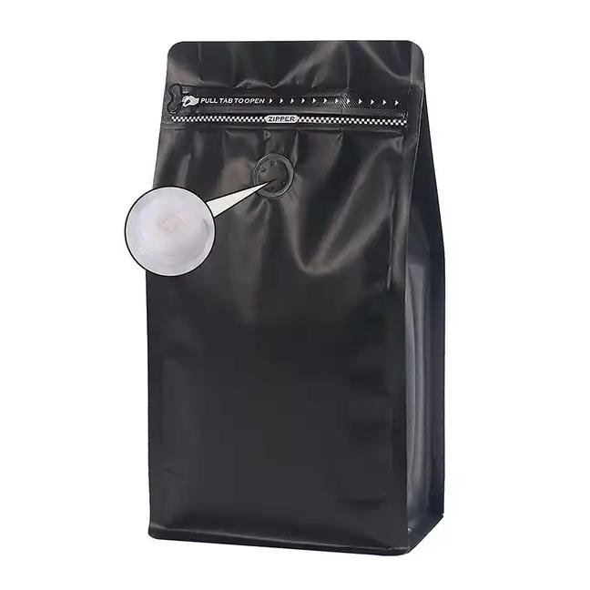 Custom Printed Coffee Bean Packaging Recyclable Square Bottom Box Pouch 200g 500g 1kg Coffee Bag 5lb