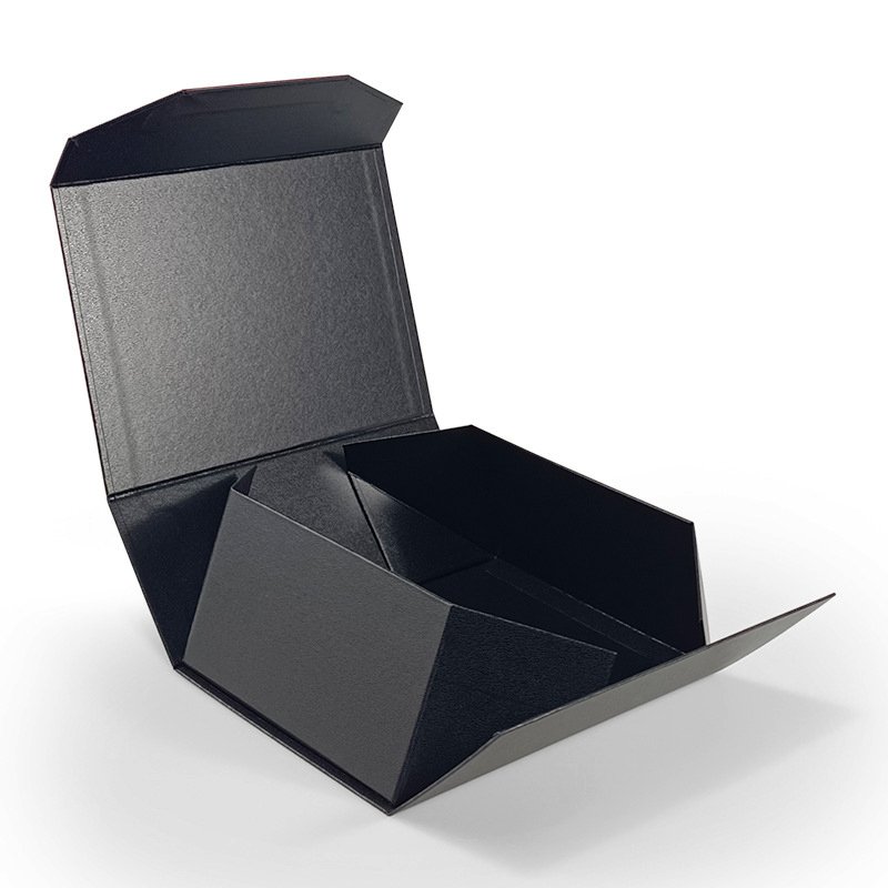 Custom Printing Folding Packaging Boxes Luxury Black Magnetic Gift Box Logo Rigid Cardboard Fold Magnet Foldable Paper Packing