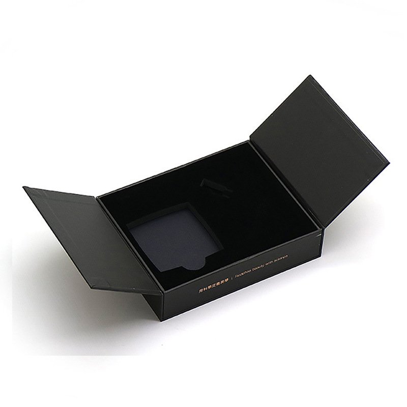 Custom Printing Folding Packaging Boxes Luxury Black Magnetic Gift Box Logo Rigid Cardboard Fold Magnet Foldable Paper Packing