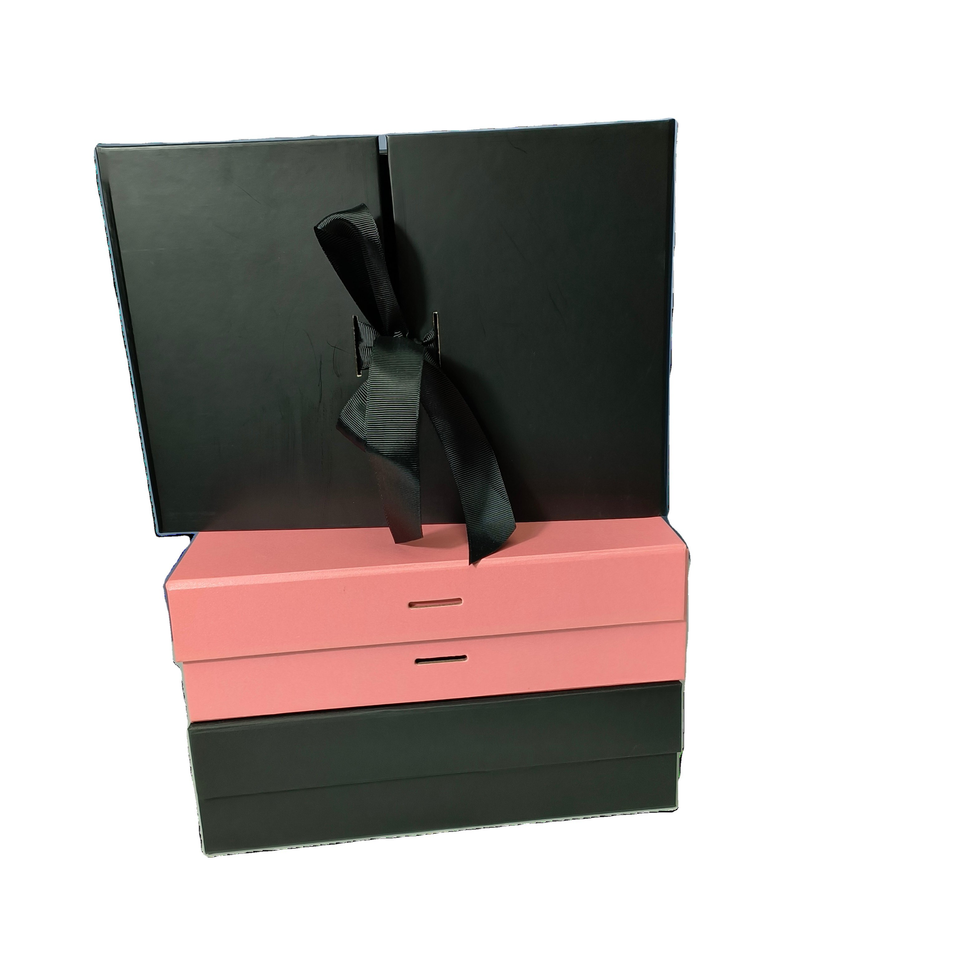 Custom Printing Folding Packaging Boxes Luxury Black Magnetic Gift Box Logo Rigid Cardboard Fold Magnet Foldable Paper Packing