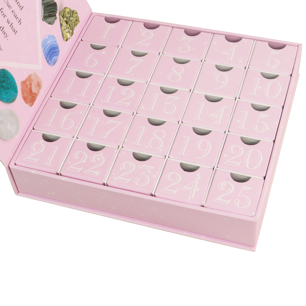 Custom chocolate paper calendar avent calendar box cardboard packaging gift box advent calendar box
