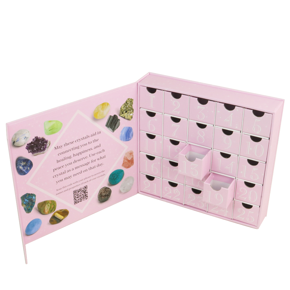 Custom chocolate paper calendar avent calendar box cardboard packaging gift box advent calendar box