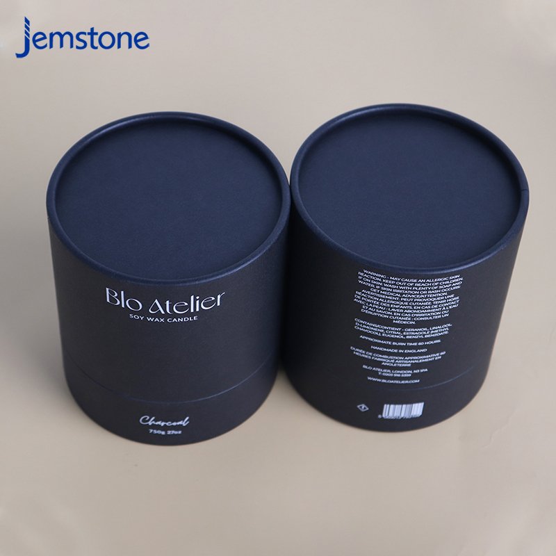 Wholesale Custom Logo Luxury 4Oz 8Oz Elegant Empty Round Box Glass Jars Paper Tube Packaging For Candle