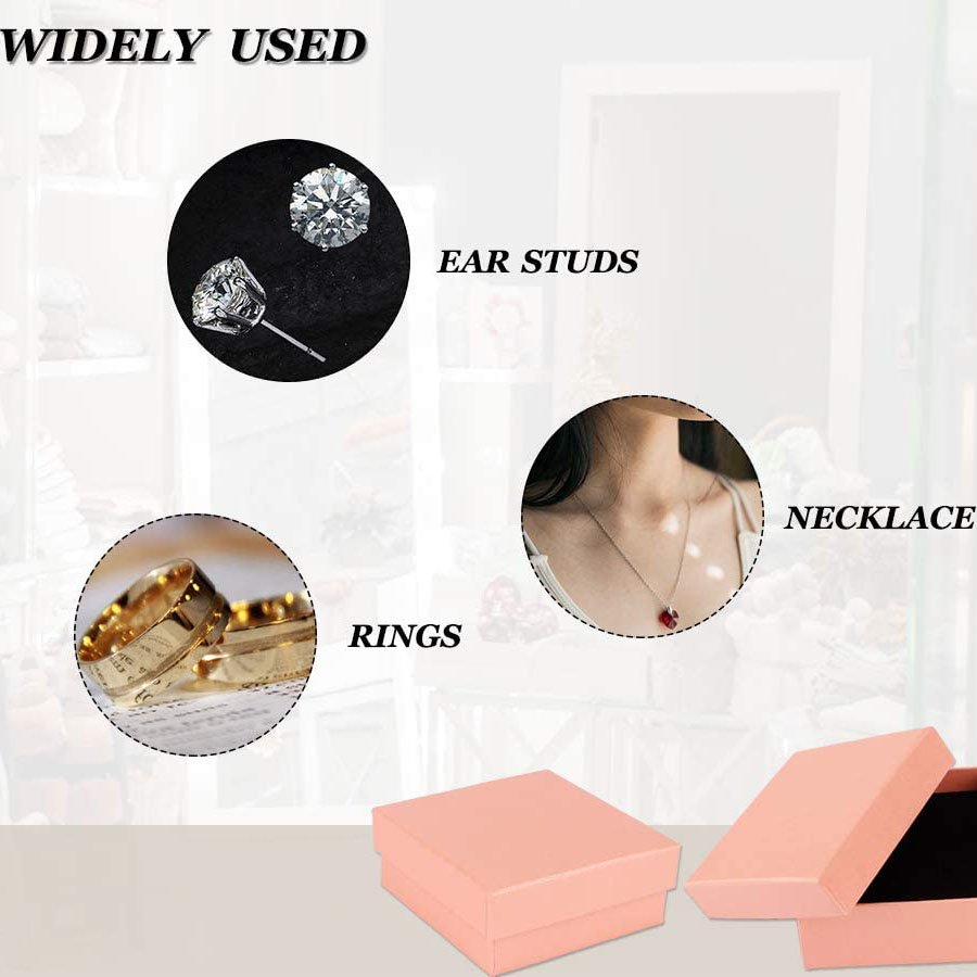 Customized Private Label Cardboard Multi Size Cardboard Paper Pink Jewelry Box Packaging