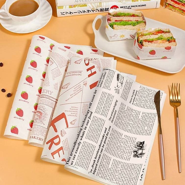 High Quality Food Grade Greaseproof Paper Raw Material Burger Wrapping Paper in Roll