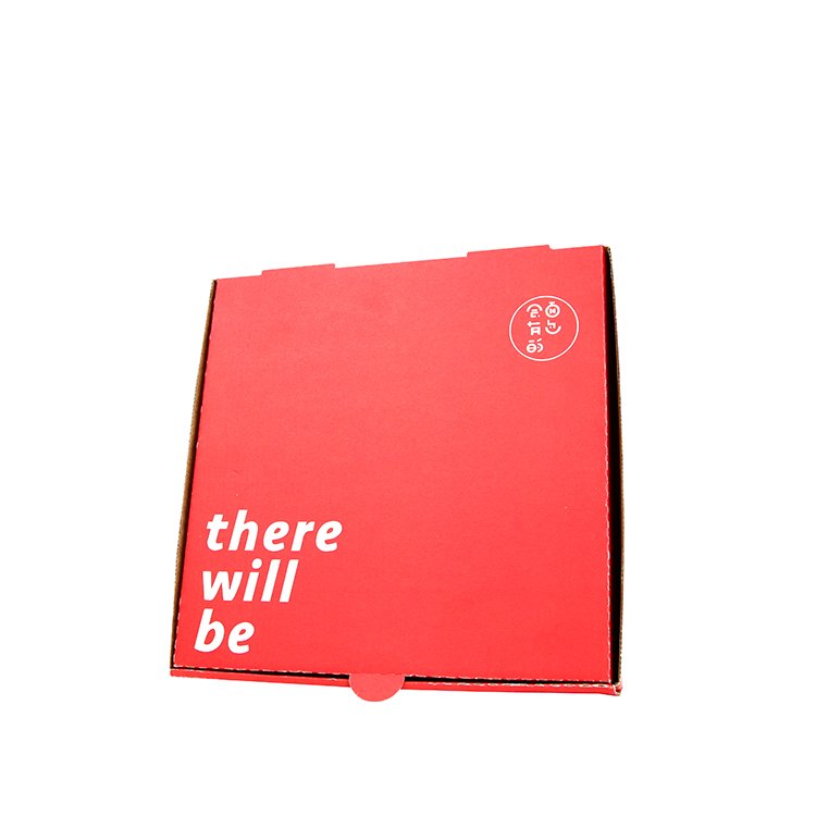 Bulk Pizza Boxes With Your Own Logo Red Color Wholesale Pizza Box Package Carton Supplier Custom Design Printed Packing