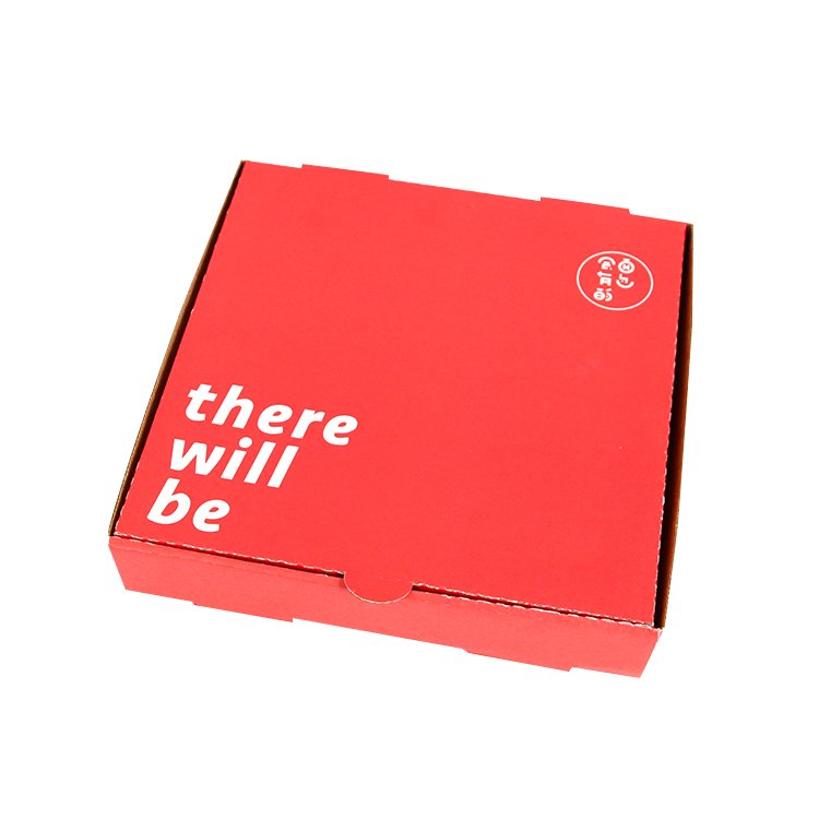 Bulk Pizza Boxes With Your Own Logo Red Color Wholesale Pizza Box Package Carton Supplier Custom Design Printed Packing
