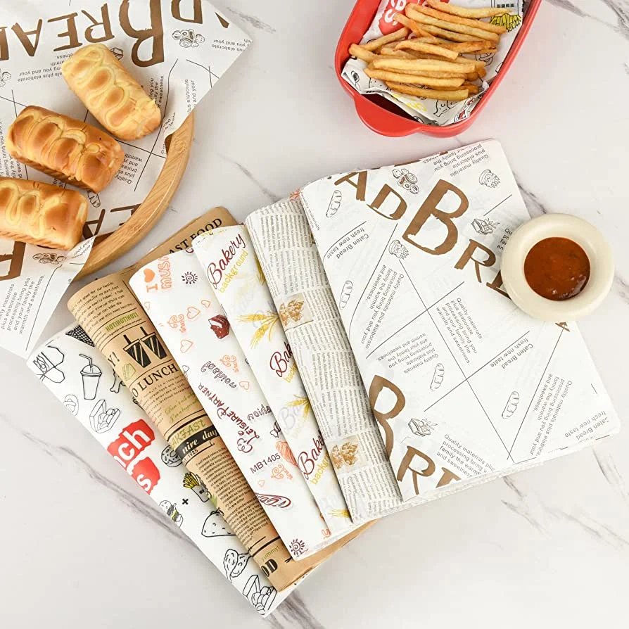 Wax Paper Food Picnic Paper Disposable Food Wrapping Greaseproof Food Paper Liners Wrapping Tissue