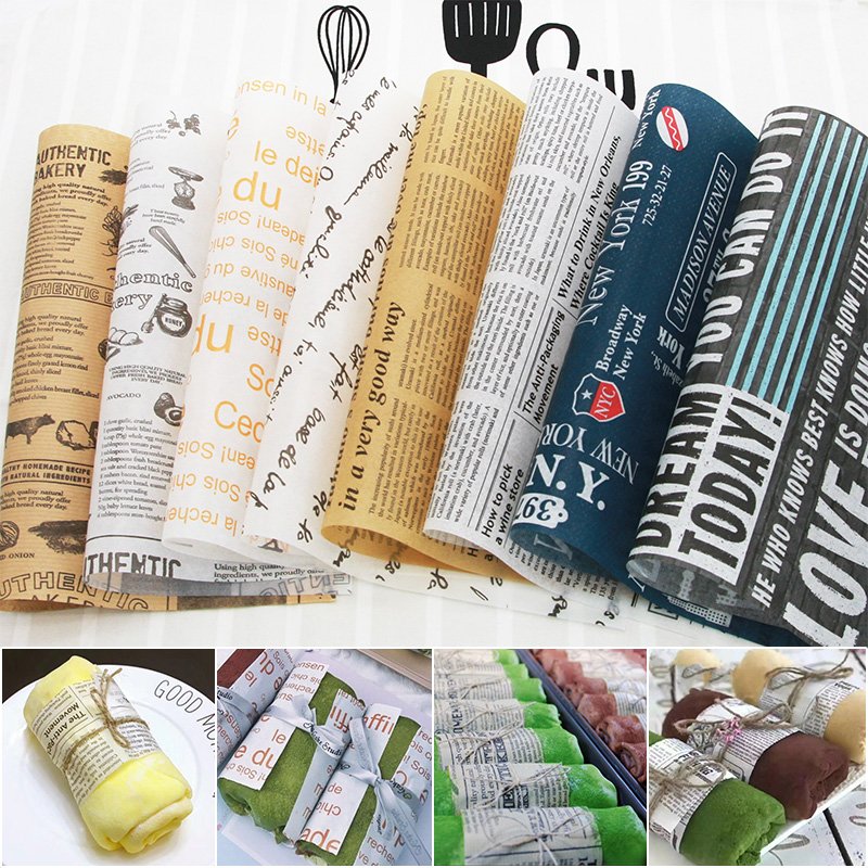 Wax Paper Food Picnic Paper Disposable Food Wrapping Greaseproof Food Paper Liners Wrapping Tissue