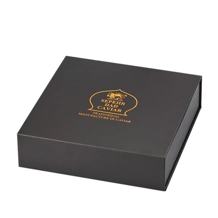 Custom logo print luxury caviar jar packaging gift box for caviar