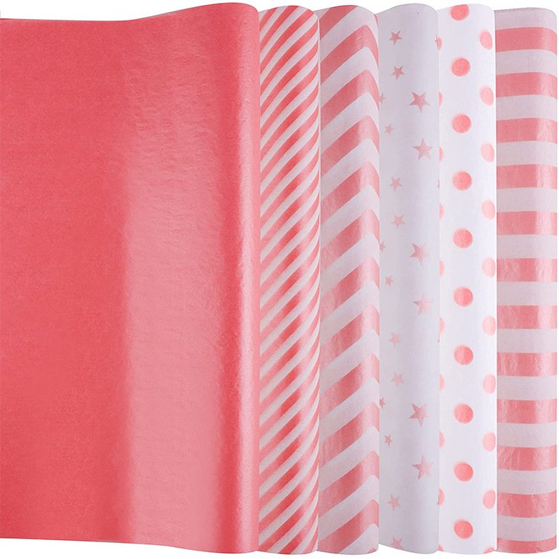 Custom Floral 17gsm Printed Wrapping Paper For Valentines Day Gift 2023