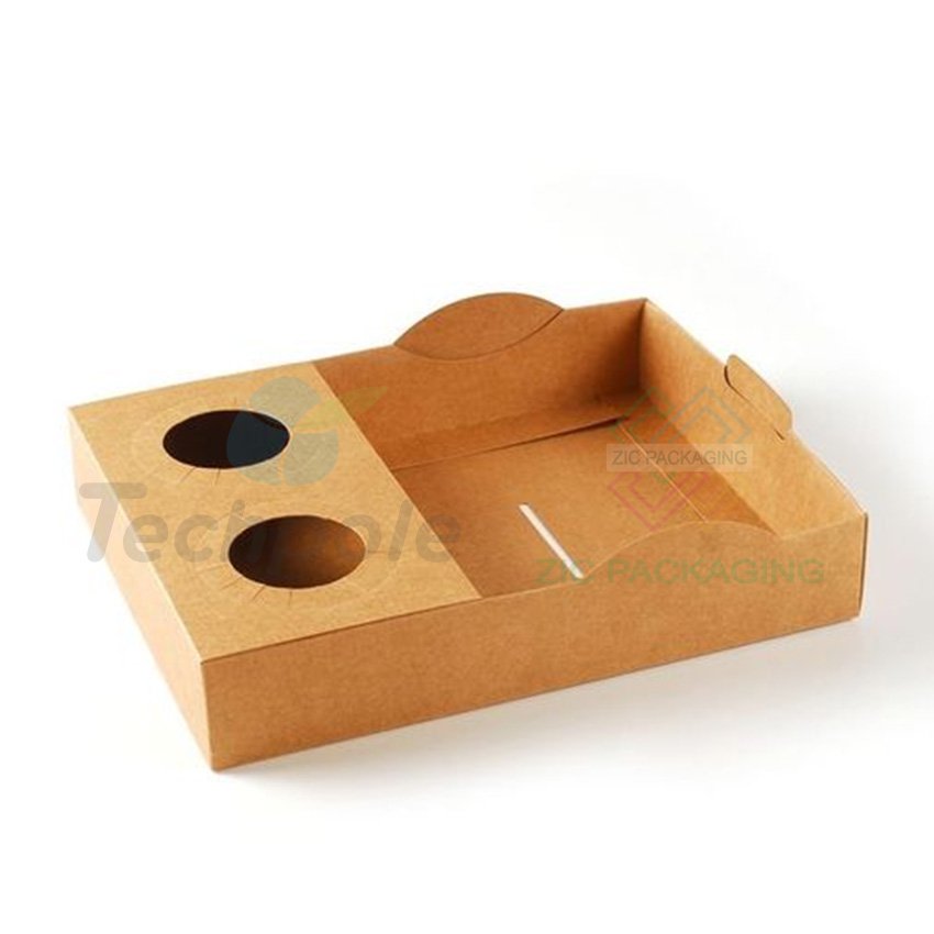 Disposable Takeaway French Fries Paper Box Food Packaging Custom Chicken Wing Burger Boxes Take Out Fast Food Box Container