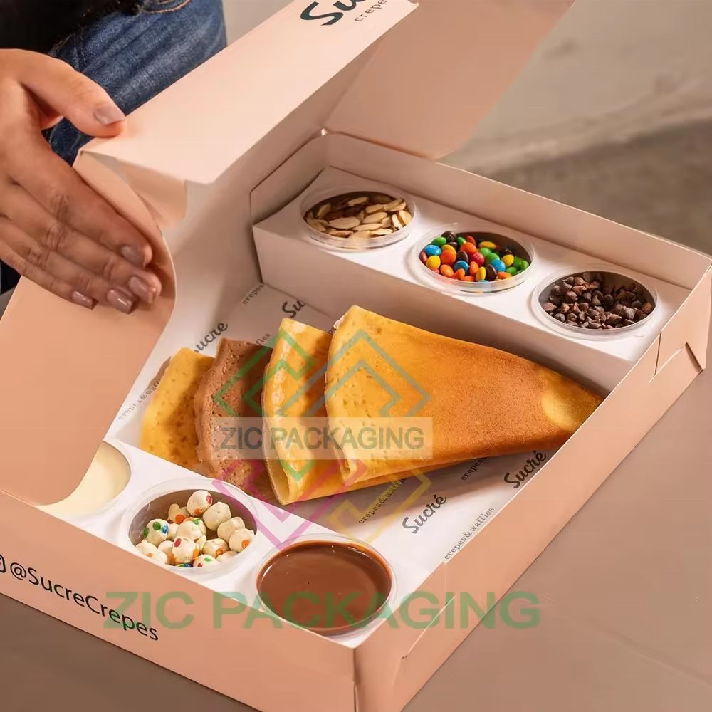 Disposable Takeaway French Fries Paper Box Food Packaging Custom Chicken Wing Burger Boxes Take Out Fast Food Box Container