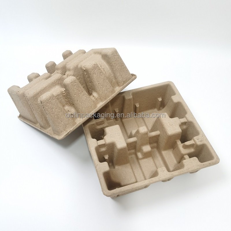 Biodegradable mold pulp Packaging Sustainable custom Molded Pulp Inner Tray mold paper pulp insert box shipping packaging