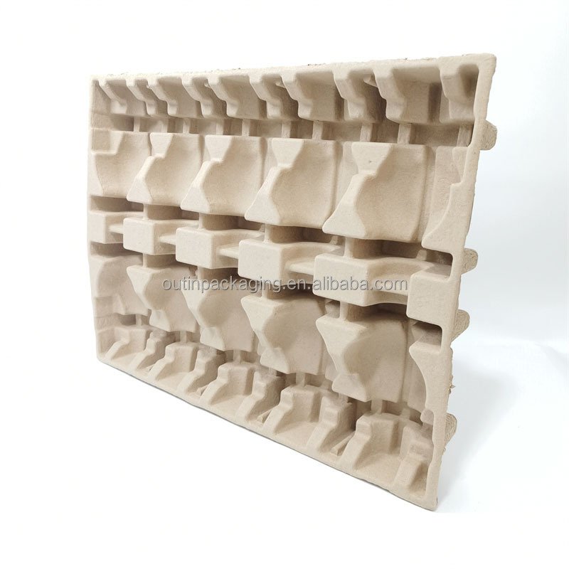 Biodegradable mold pulp Packaging Sustainable custom Molded Pulp Inner Tray mold paper pulp insert box shipping packaging